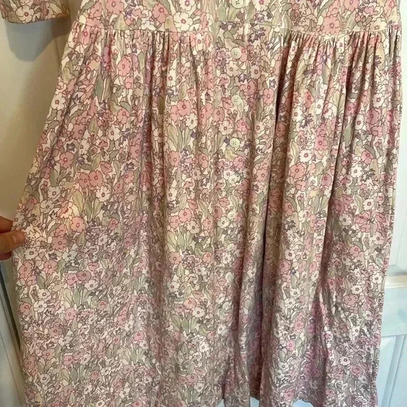 Vintage Adrienne Vittadini Floral Cottogecore Dress Shoulder Pads Sz S - Picture 4 of 7
